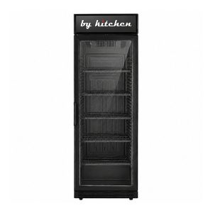 By Kitchen BY.370K-S Tek Kapılı Kanopili Şişe Soğutucu Dolap, 346 L, Siyah
