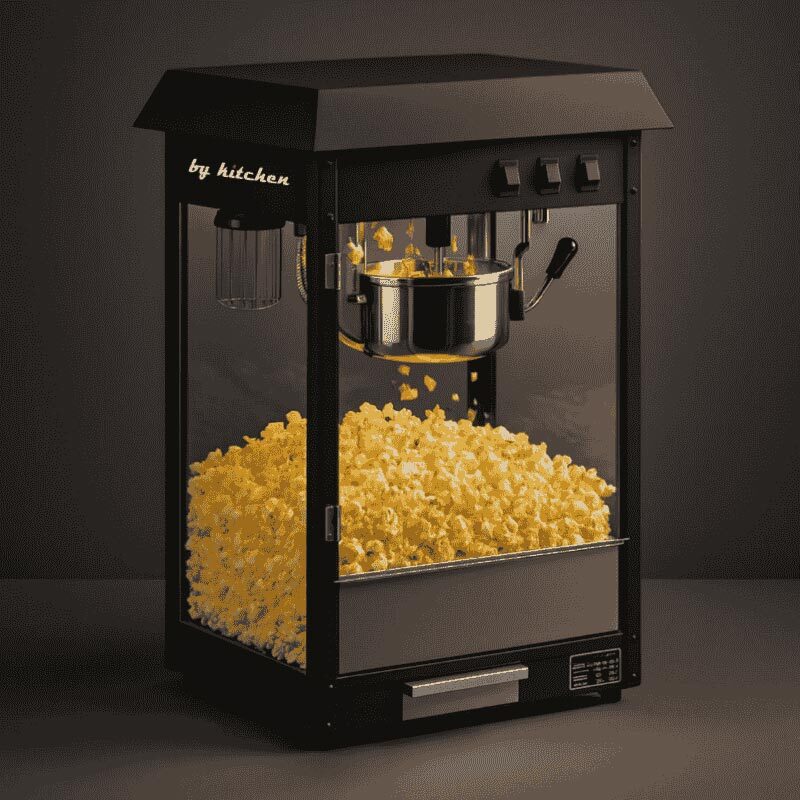 By Kitchen DPM-S Popcorn Mısır Patlatma Makinesi, 56x41x7 cm, Siyah - Görsel 3