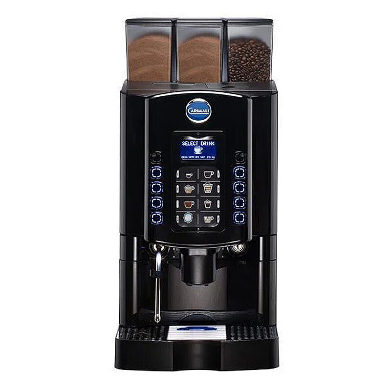 Carimali Armonia Light M Brew L Tam Otomatik Espresso Kahve Makinesi, 1 Çekirdek Hazneli, 2 Toz Ürün Hazneli, Taze Sütlü, Siyah