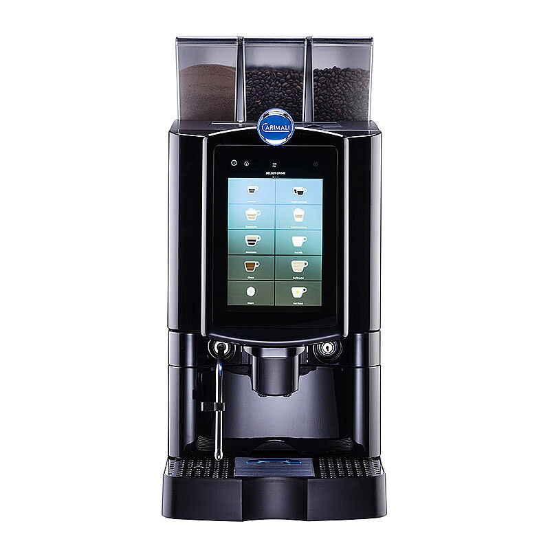 Carimali Armonia Ultra M Brew L Tam Otomatik Espresso Kahve Makinesi, 1 Çekirdek Hazneli, 2 Toz Ürün Hazneli, Siyah