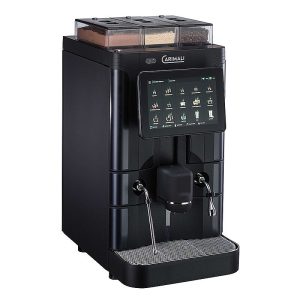Carimali SilverAce M Brew L Tam Otomatik Espresso Kahve Makinesi, 1 Çekirdek Hazneli, 2 Toz Ürün Hazneli, Taze Sütlü, Siyah