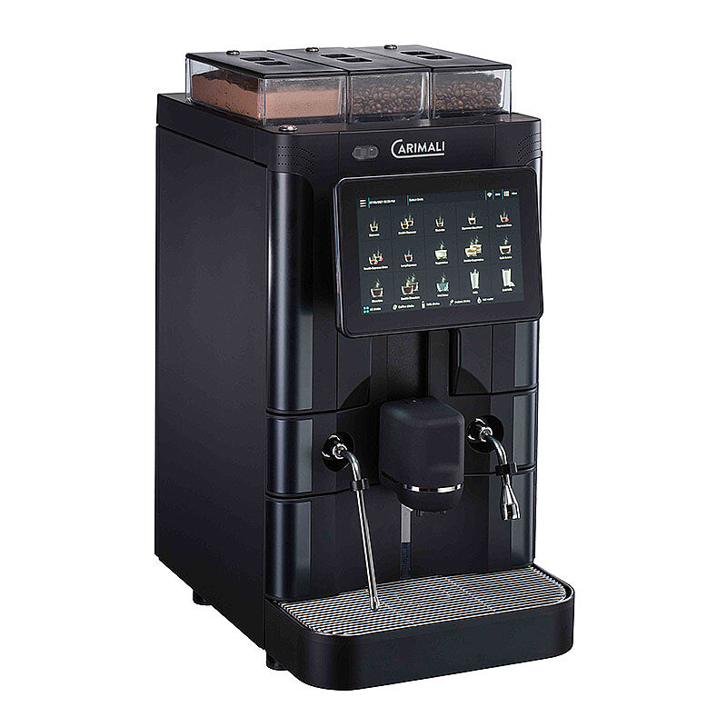 Carimali SilverAce Power M Brew L Tam Otomatik Espresso Kahve Makinesi, 2 Çekirdek Hazneli, 1 Toz Ürün Hazneli, Taze Sütlü, Siyah - Görsel 2