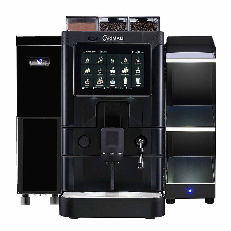 Carimali SilverAce Power M Brew L Tam Otomatik Espresso Kahve Makinesi, 2 Çekirdek Hazneli, 1 Toz Ürün Hazneli, Taze Sütlü, Siyah - Görsel 5