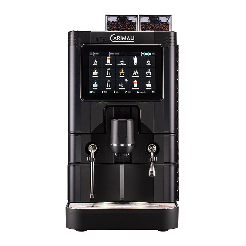 Carimali SilverAce Power M Brew L Tam Otomatik Espresso Kahve Makinesi, 2 Çekirdek Hazneli, Taze Sütlü, Siyah