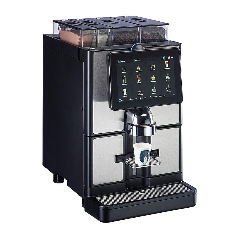Carimali SilverTwin CARIbrew L Tam Otomatik Espresso Kahve Makinesi, 2 Çekirdek Hazneli, 2 Toz Ürün Hazneli, Taze Sütlü, Silver-Siyah - Görsel 2