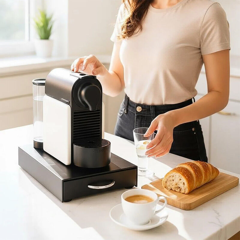 Decorelax Çekmeceli 5 Bölmeli Kapsül Kahve Standı, Siyah - Görsel 4