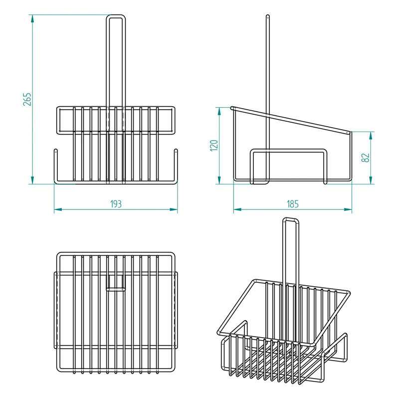 Decorelax Model-2 Metal Sosluk ve Masa Düzenleyici Stand, 19x26.5x18.5 cm - Görsel 7