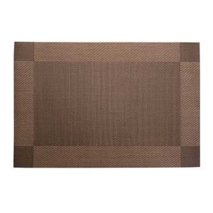 Epinox AS-10A PVC Amerikan Servis, 30x45 cm, Kahverengi - Çerçeveli Desen