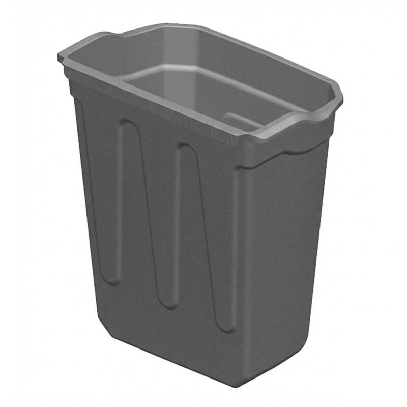 GastroCarry GSA-C Servis Arabası Çöp Kovası, Gri - Görsel 2