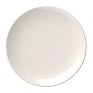 ID Fine Transparan Lona Porselen Düz Tabak, 23 cm, Beyaz