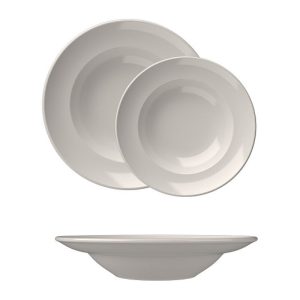 ID Fine Transparan Miro Porselen Çukur Tabak, 20 cm, 170 cc, Beyaz
