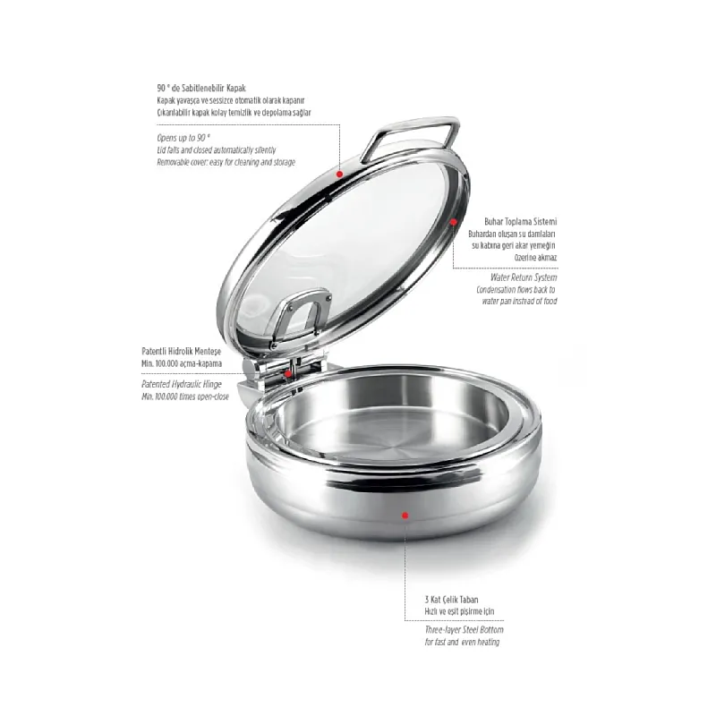 Kapp Carina Serisi Çorbalık Chafing Dish, 14.3 L, Elektrikli - Görsel 2