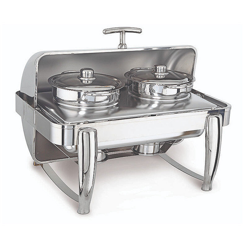 Kapp Delux Roll Top Çift Çorbalık Chafing Dish, 2x4.5 L, Jel Yakıtlı + Elektrikli
