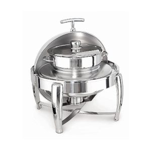 Kapp Delux Yuvarlak Çorbalık Chafing Dish, 6 L, Jel Yakıtlı+Elektrikli
