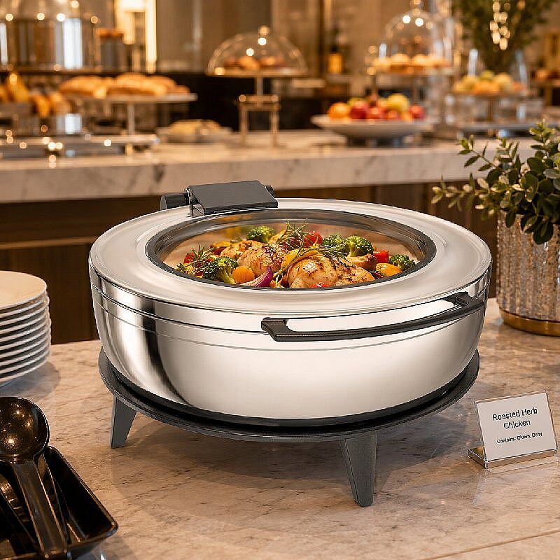 Kapp GN 1/1 Titan Chafing Dish, 5.7 L, Elektrikli, Siyah - Görsel 4
