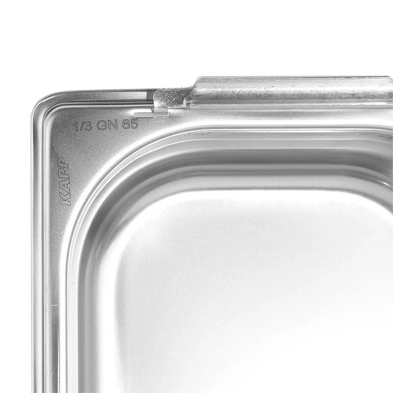 Kapp GN 1/3-65 mm Paslanmaz Çelik Saplı Gastronorm Küvet - Görsel 3