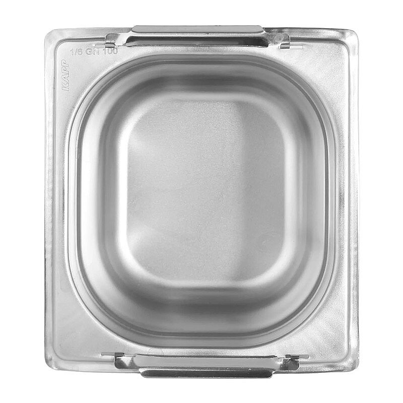 Kapp GN 1/6-100 mm Paslanmaz Çelik Saplı Gastronorm Küvet - Görsel 4