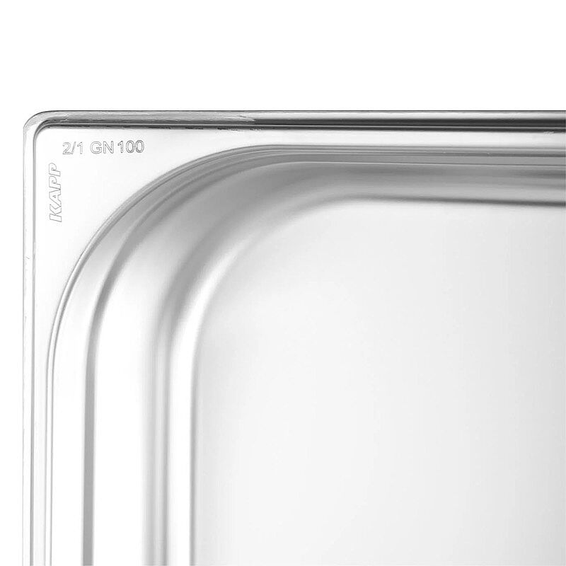 Kapp GN 2/1-100 mm Paslanmaz Çelik Standart Gastronorm Küvet - Görsel 4