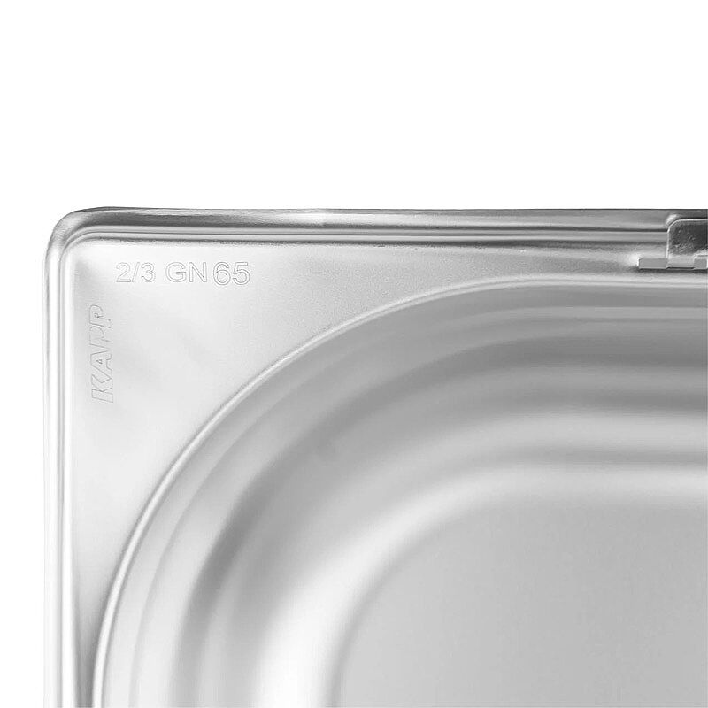Kapp GN 2/3-65 mm Paslanmaz Çelik Saplı Gastronorm Küvet - Görsel 4