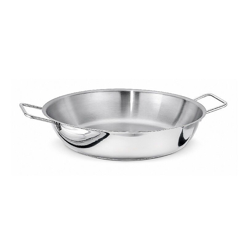 Kapp İndüksiyon Uyumlu Çift Saplı Paella Çelik Tava, 28x6 cm, 3.7 L
