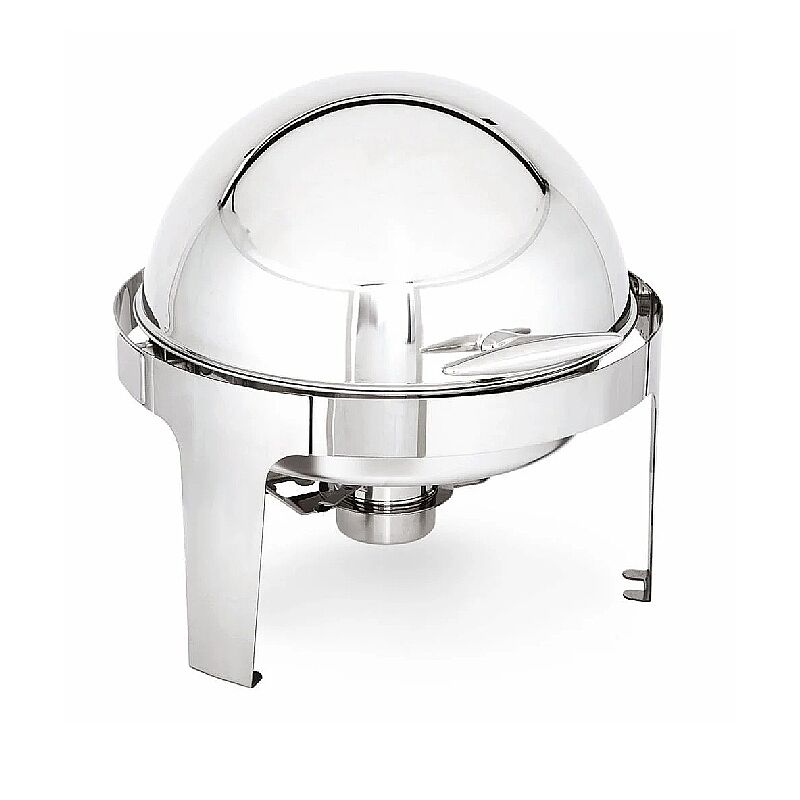 Kapp Klasik Yuvarlak Roll Top Chafing Dish, 6 L, Jel Yakıtlı+Elektrikli