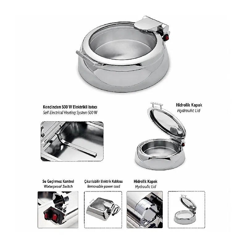 Kapp Vega Serisi Çorbalık Chafing Dish, 11 L, Elektrikli - Görsel 5