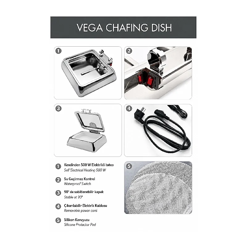 Kapp Vega Serisi Çorbalık Chafing Dish, 11 L, Elektrikli - Görsel 3