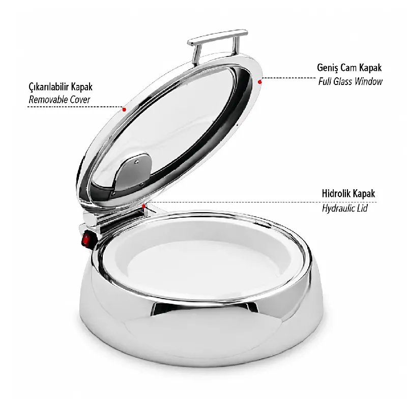 Kapp Vega Serisi GN 2/3 Chafing Dish, 6 L, Elektrikli - Görsel 2