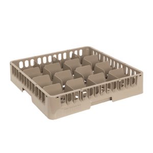 Kayalar Bardak Basketi, 16 Bölmeli, 500x500x100 mm, Kahverengi - (Outlet Ürünü)