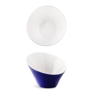 Lilien Indigo Eğimli Kase, 14 cm, Mavi