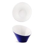Lilien Indigo Eğimli Kase, 17 cm, Mavi