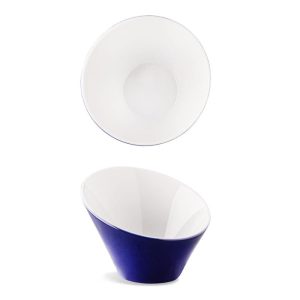 Lilien Indigo Eğimli Kase, 17 cm, Mavi