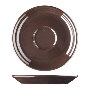 Lilien Lifestyle Fincan Tabağı, 12 cm, Kahverengi