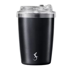 Lurch Coffee-To-Go Çift Cidarlı Termos Bardak, 300 ml, Mat Siyah