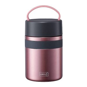 Lurch Iso-Pot Paslanmaz Çelik Çift Cidarlı Yemek Termosu, 800 ml, Metalik Pembe