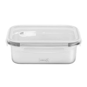 Lurch Safety Paslanmaz Çelik Fırınlanabilir Sızdırmaz Vakumlu Saklama Kabı, 1200 ml