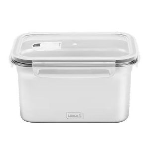 Lurch Safety Paslanmaz Çelik Fırınlanabilir Sızdırmaz Vakumlu Saklama Kabı, 2000 ml