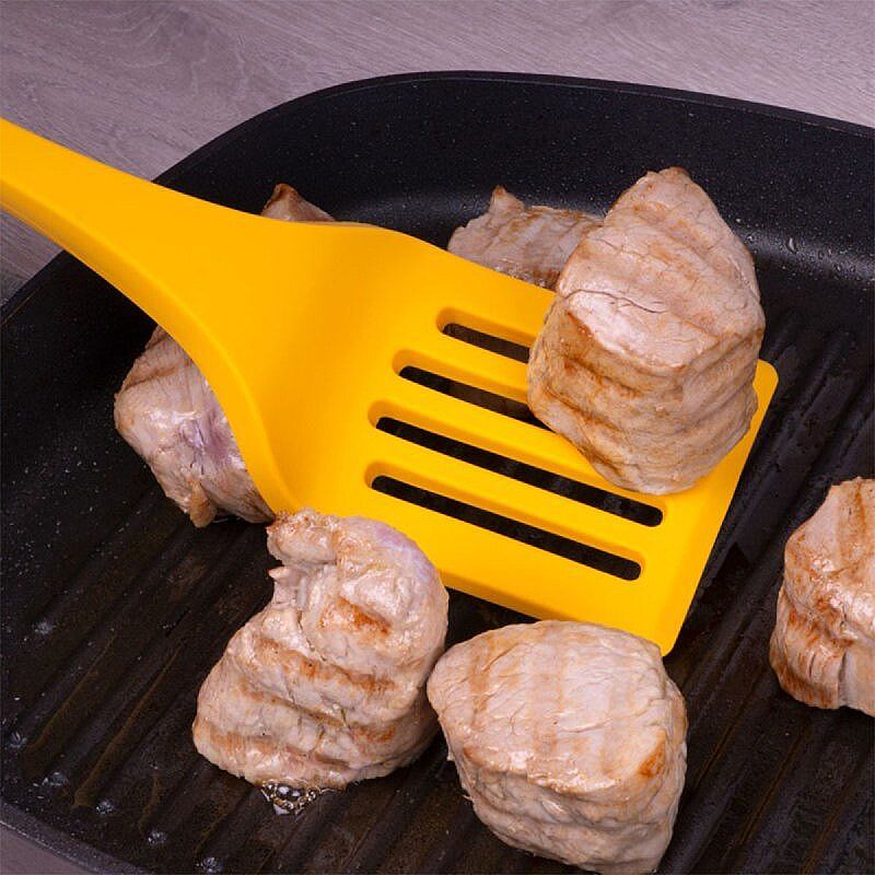 Lurch Silikon Delikli Spatula, 32.5 cm, Sarı - Görsel 2