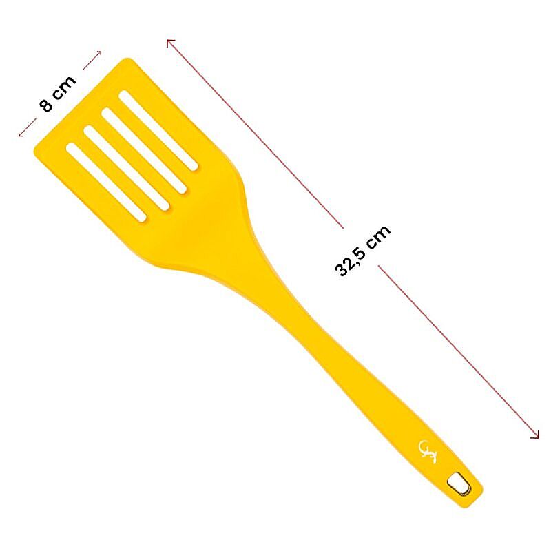 Lurch Silikon Delikli Spatula, 32.5 cm, Sarı - Görsel 5