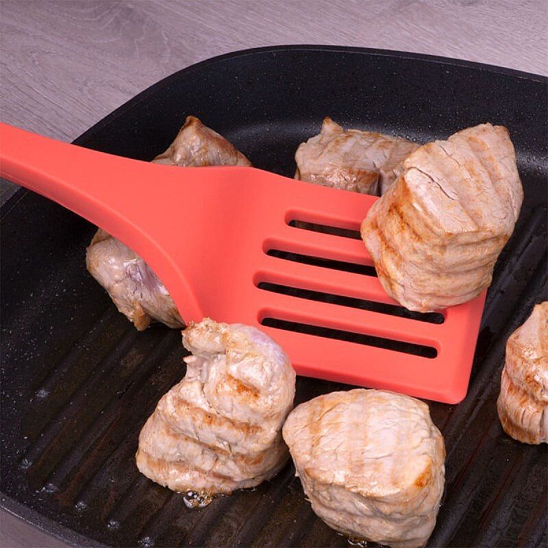 Lurch Silikon Delikli Spatula, 32.5 cm, Somon - Görsel 2