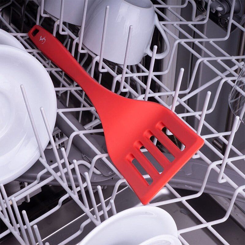 Lurch Silikon Delikli Spatula, 32.5 cm, Somon - Görsel 3