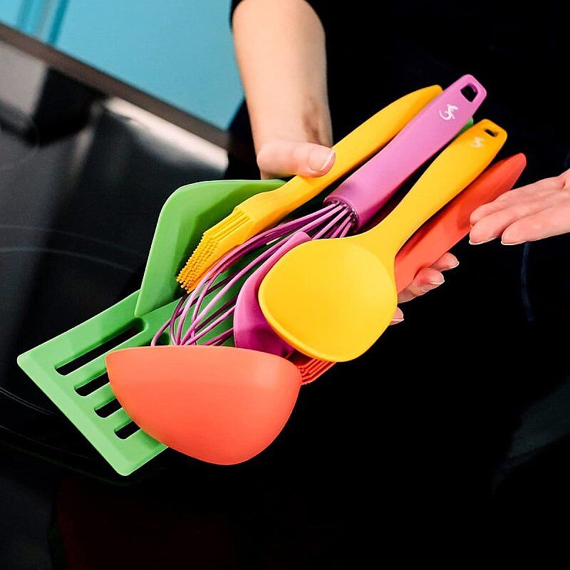 Lurch Silikon Delikli Spatula, 32.5 cm, Somon - Görsel 7