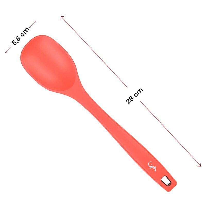 Lurch Silikon Yemek Kaşığı, 28 cm, Somon - Görsel 4