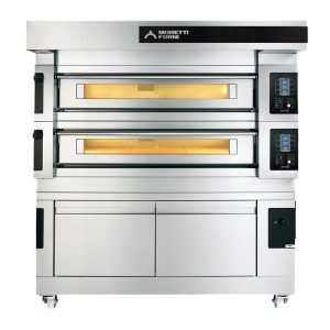 Moretti Forni S120ES-161600-P Steel Seri 2x16 cm Taş Tabanlı Modüler Çok Amaçlı Katlı Fırın, 124x73 cm, Elektrikli