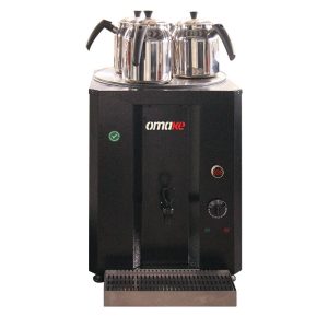 Omake Şamandıralı Çay Kazanı, 2 Demlikli, 40 L, Elektrikli, Siyah