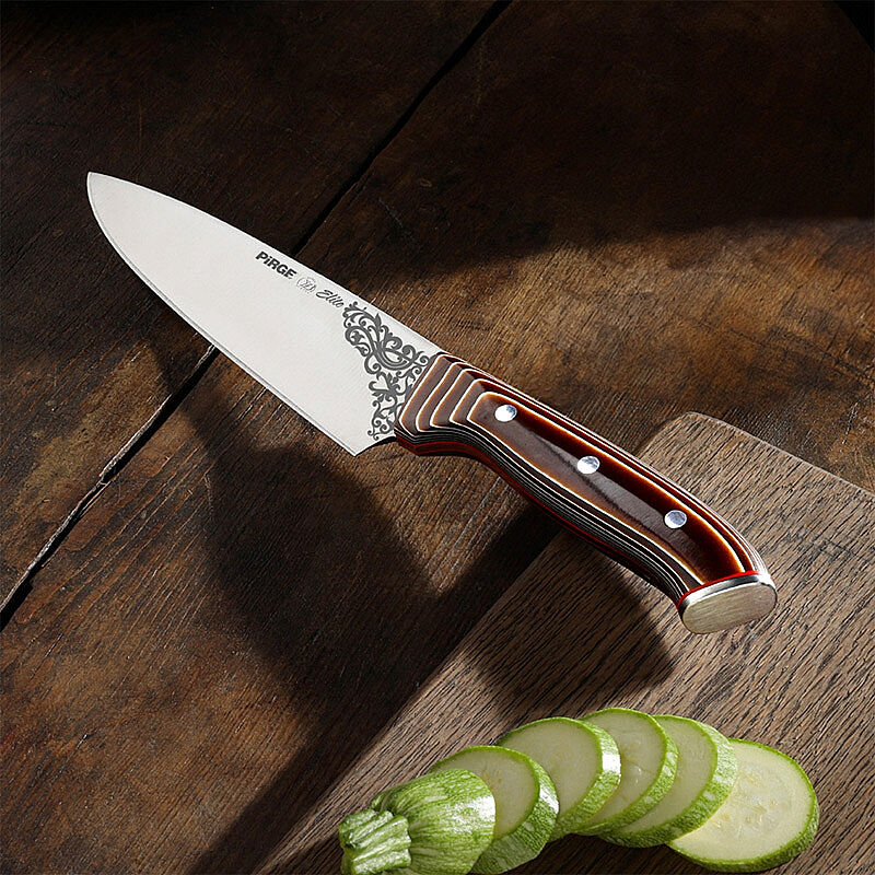Pirge 32160 Elite Şef Bıçağı, 19 cm, Kahverengi - Görsel 5