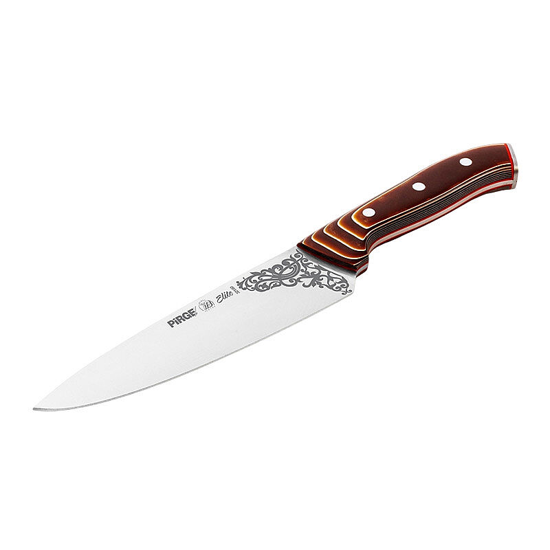 Pirge 32160 Elite Şef Bıçağı, 19 cm, Kahverengi