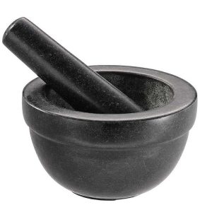 Rösle 12978 Granit Havan, 14 cm, Siyah