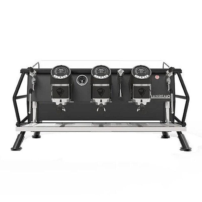 Sanremo Racer Naked Multiboiler Tam Otomatik Espresso Kahve Makinesi, 3 Gruplu, Siyah
