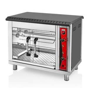 SilverInox PL-6 Piliç Çevirme Makinesi, 2 Şiş Kapasiteli, Elektrikli